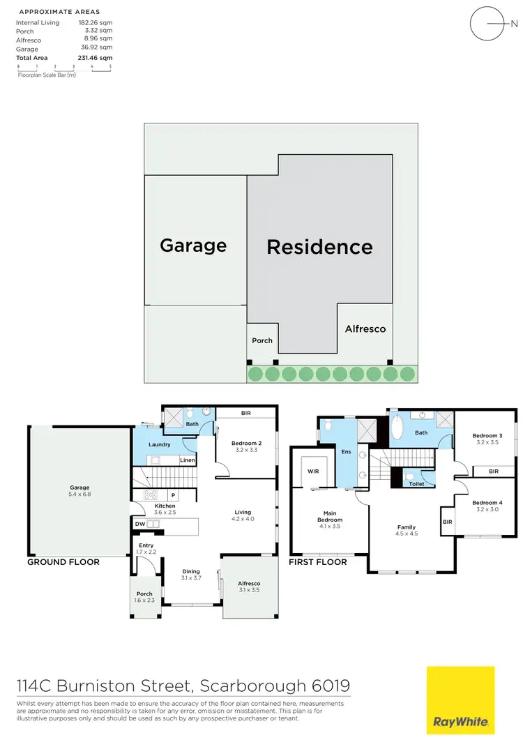 Floorplan of Homely townhouse listing, 114C Burniston Street, Scarborough WA 6019