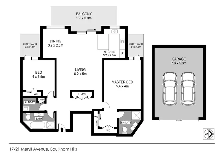 Floorplan of Homely apartment listing, 17/17-21 Meryll Avenue, Baulkham Hills NSW 2153