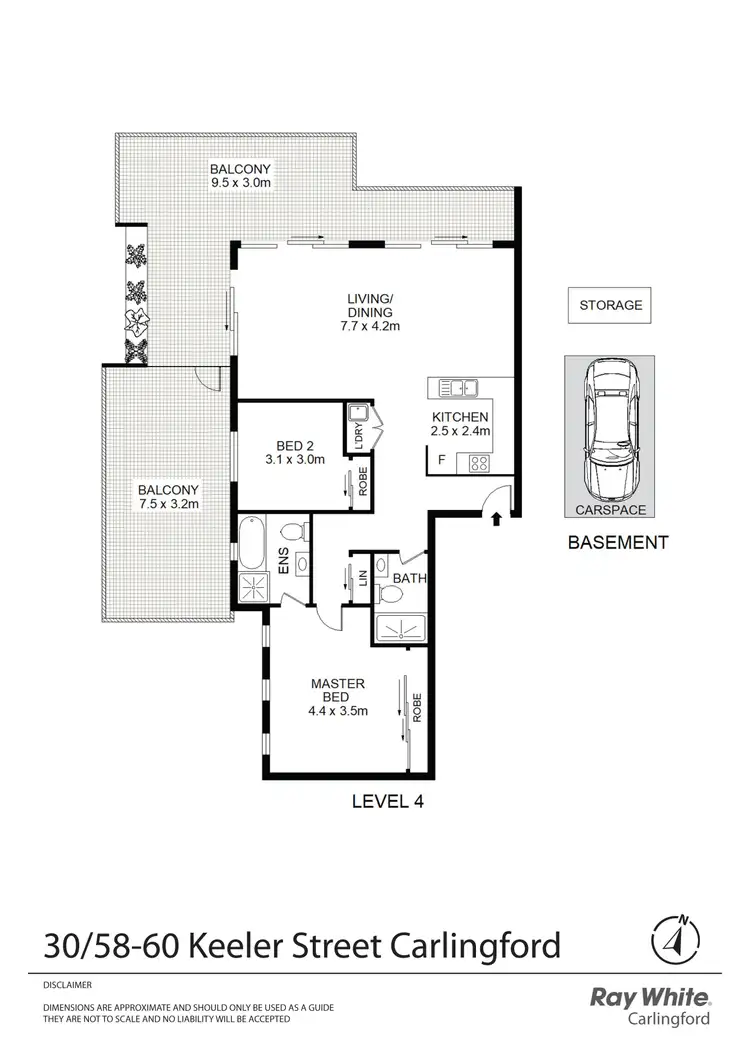 Floorplan of Homely apartment listing, 30/58-60 Keeler Street, Carlingford NSW 2118