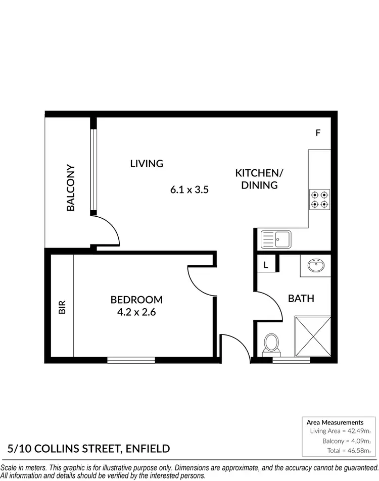 Floorplan of Homely unit listing, 5/10 Collins Street, Enfield SA 5085