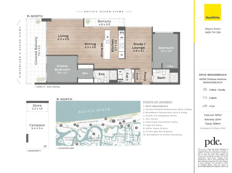 Floorplan of Homely apartment listing, 46/18 Chelsea Avenue, Broadbeach QLD 4218