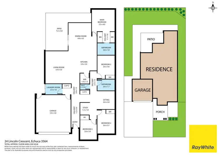 Floorplan of Homely house listing, 24 Lincoln Crescent, Echuca VIC 3564