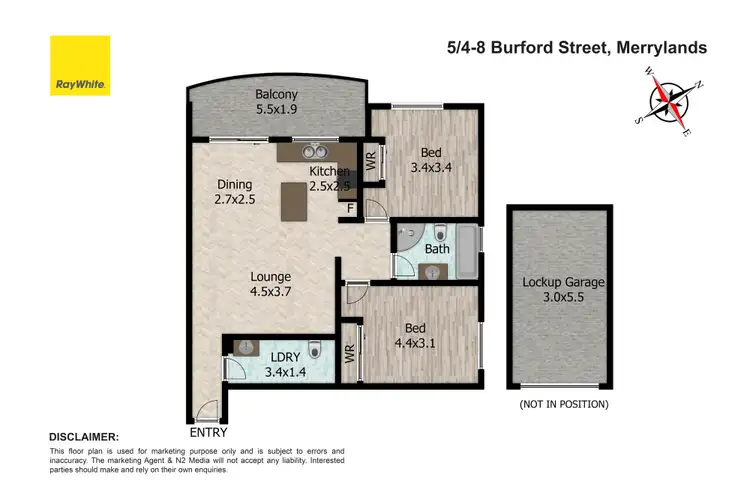 Floorplan of Homely unit listing, 5/4-8 Burford Street, Merrylands NSW 2160