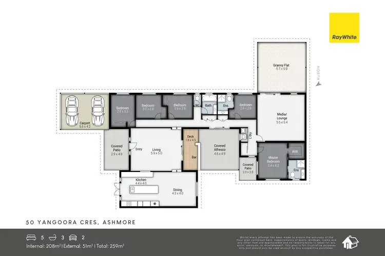Floorplan of Homely house listing, 50 Yangoora Crescent, Ashmore QLD 4214