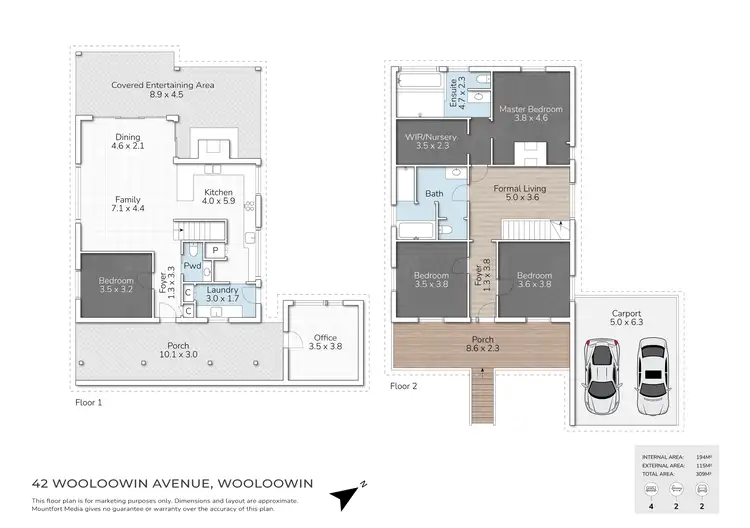 Floorplan of Homely house listing, 42-44 Wooloowin Avenue, Wooloowin QLD 4030