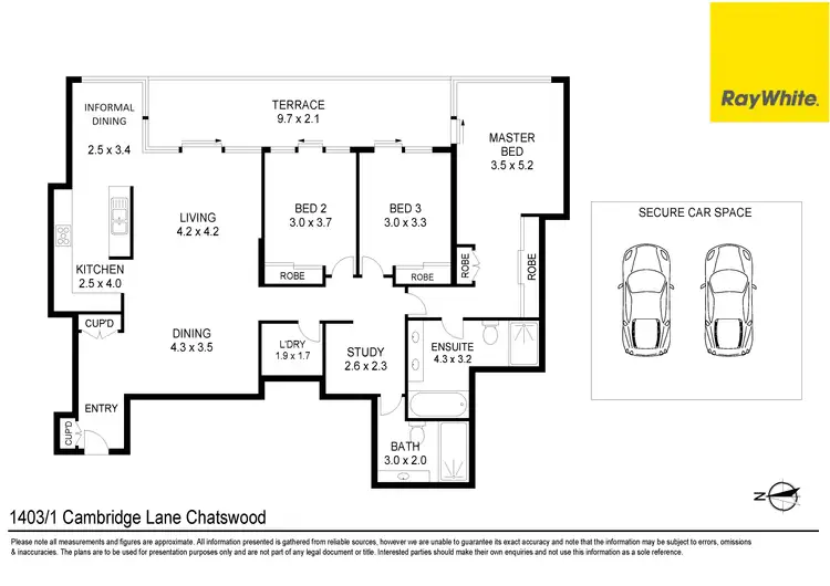 Floorplan of Homely unit listing, 1403/1 Cambridge Lane, Chatswood NSW 2067