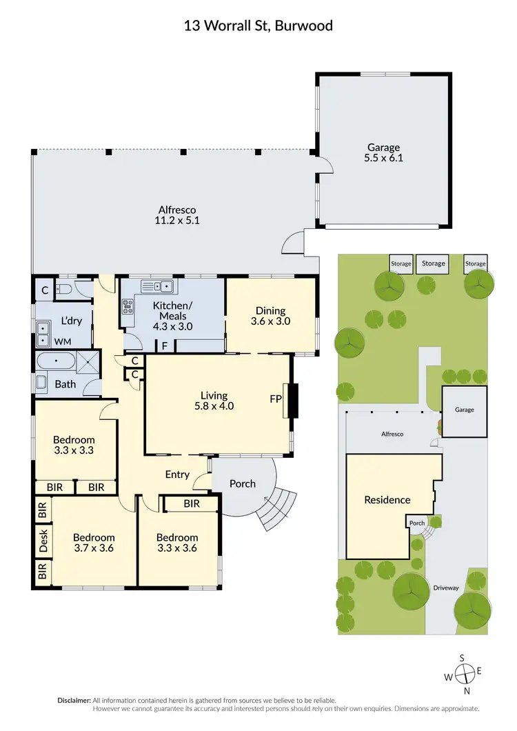 Floorplan of Homely house listing, 13 Worrall Street, Burwood VIC 3125