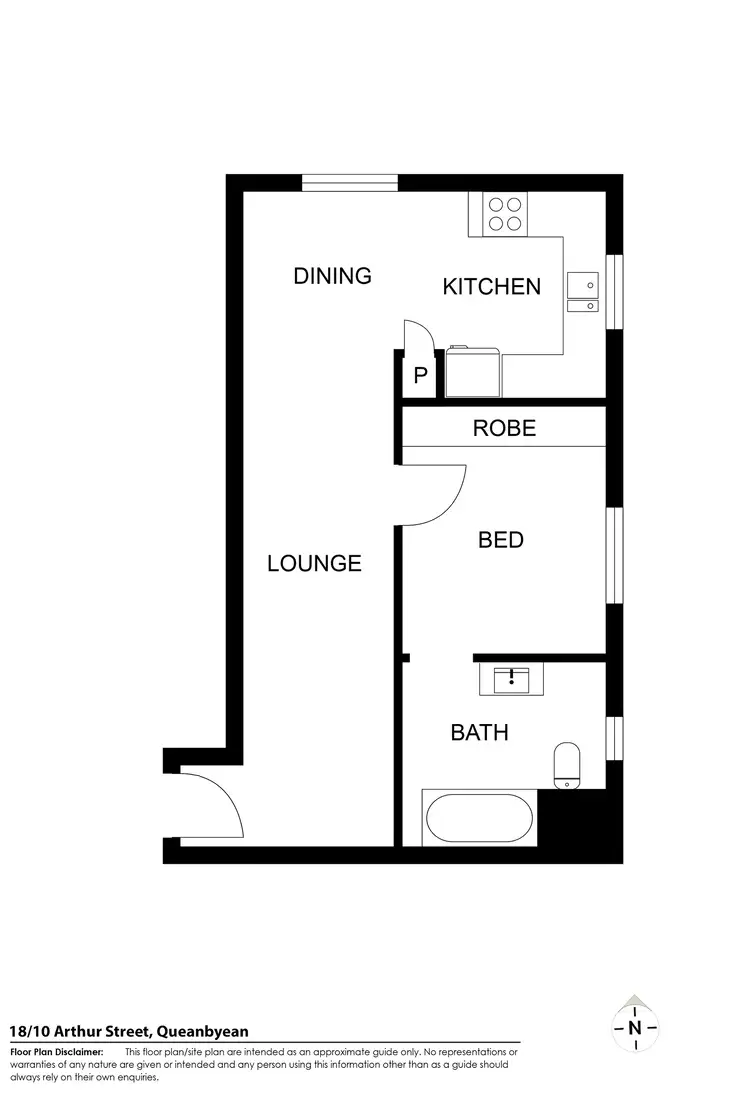 Floorplan of Homely unit listing, 18/10 Arthur Street, Queanbeyan NSW 2620