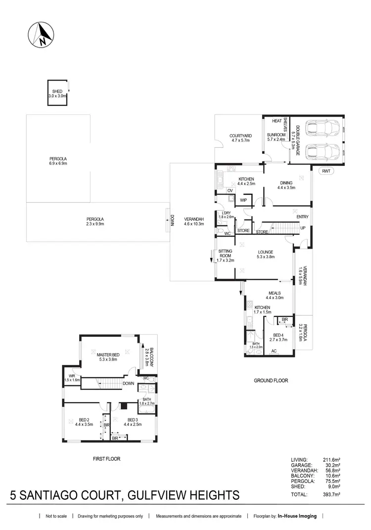 Floorplan of Homely house listing, 5 Santiago Court, Gulfview Heights SA 5096