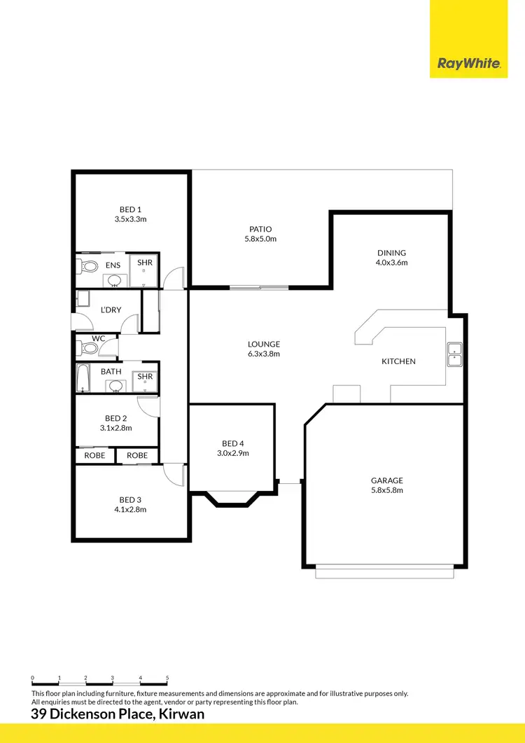 Floorplan of Homely house listing, 39 Dickenson Place, Kirwan QLD 4817