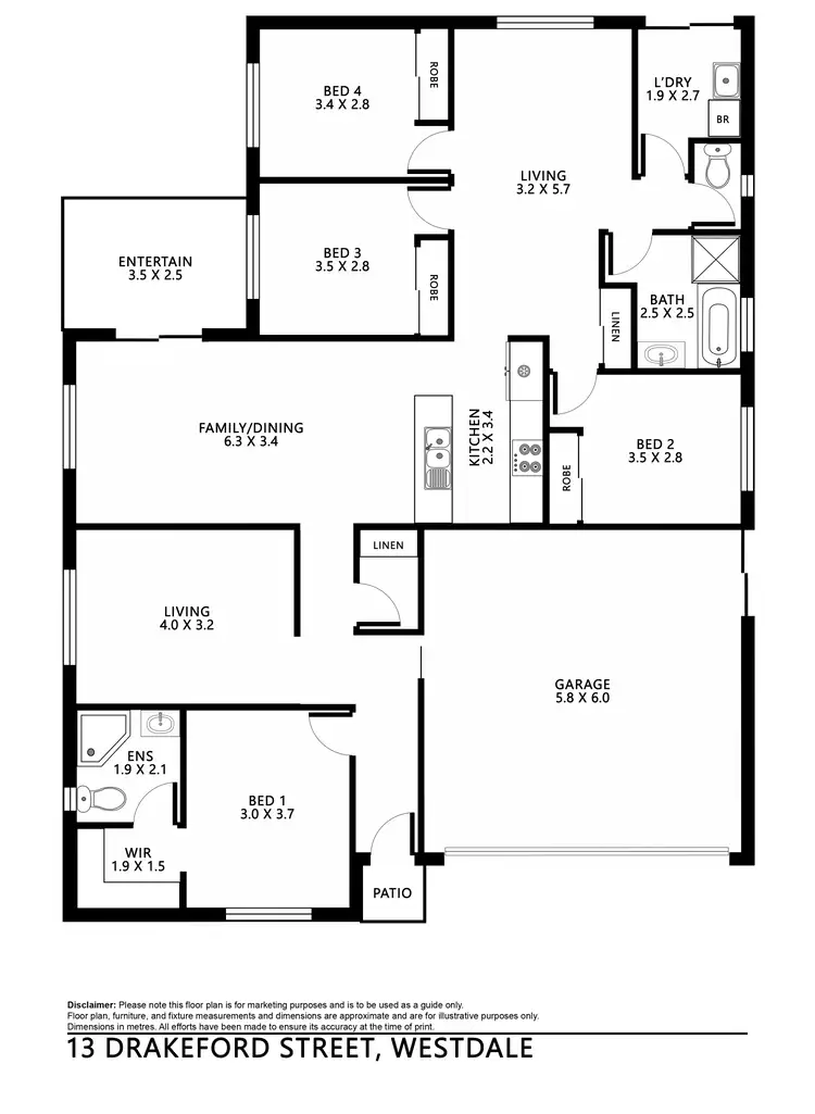 Floorplan of Homely house listing, 13 Drakeford Street, Tamworth NSW 2340