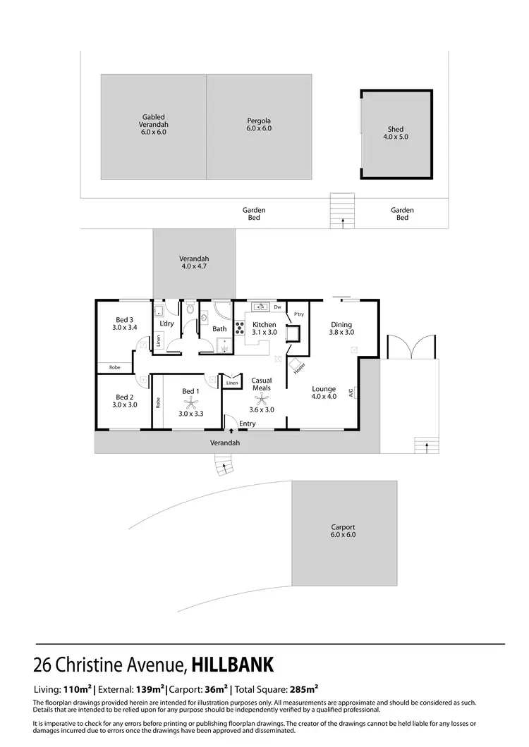 Floorplan of Homely house listing, 26 Christine Avenue, Hillbank SA 5112