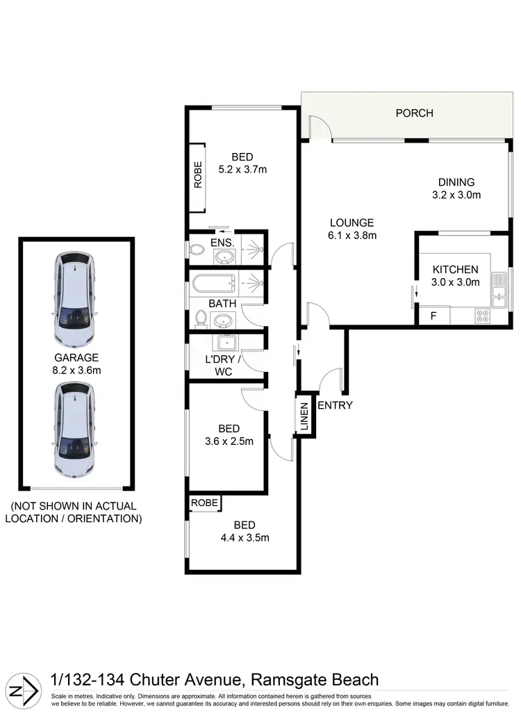Floorplan of Homely apartment listing, 1/132-134 Chuter Avenue, Ramsgate Beach NSW 2217
