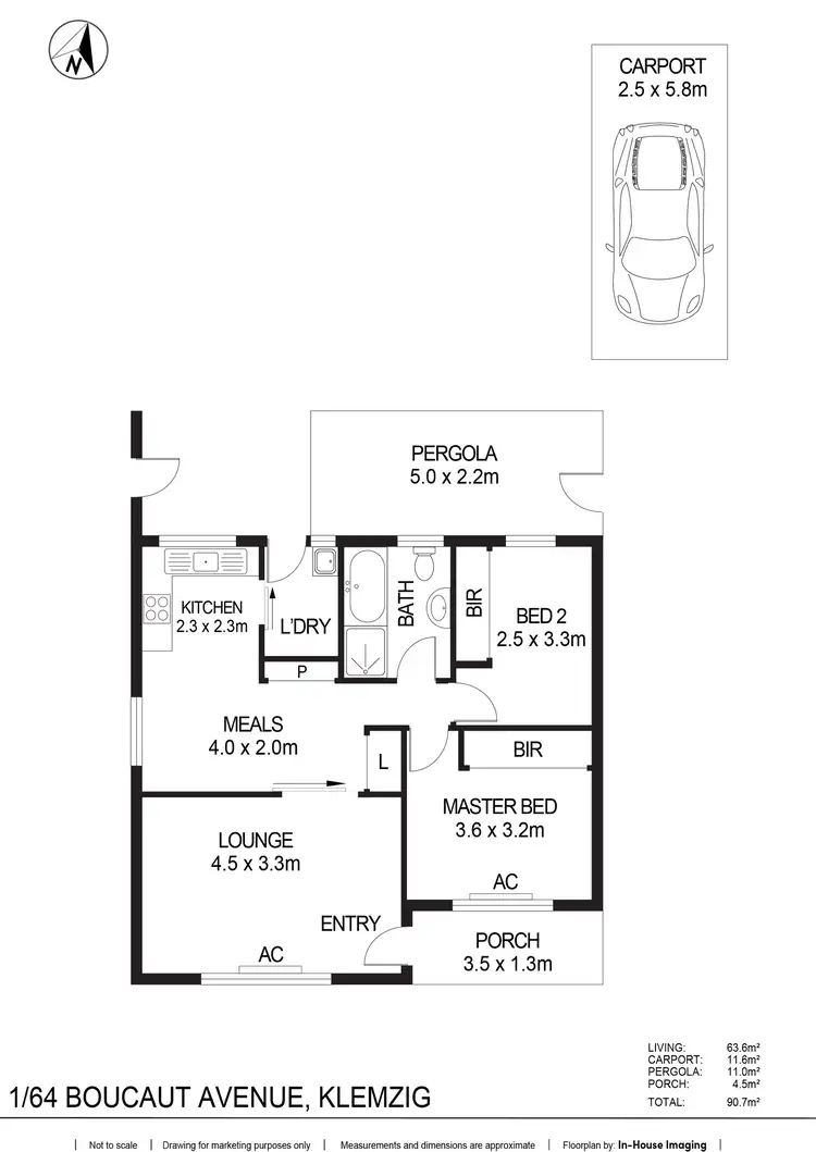 Floorplan of Homely unit listing, 1/64 Boucaut Avenue, Klemzig SA 5087