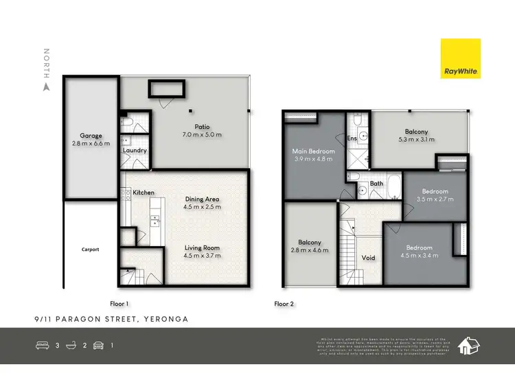 Floorplan of Homely townhouse listing, 9/11 Paragon Street, Yeronga QLD 4104