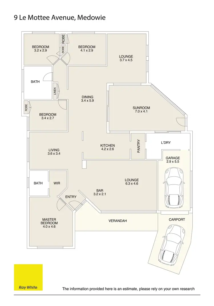 Floorplan of Homely house listing, 9 Le Mottee Close, Medowie NSW 2318