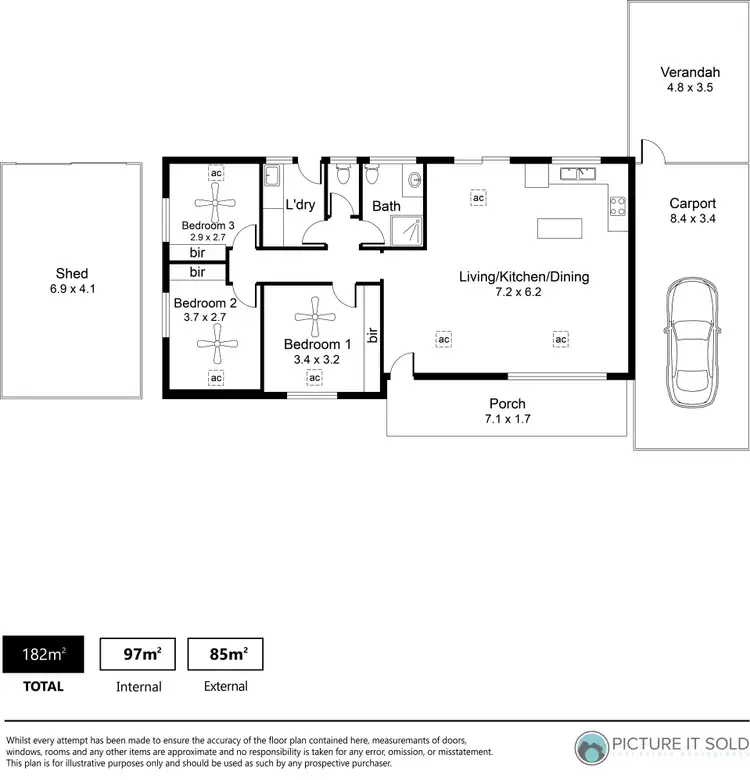 Floorplan of Homely unit listing, 2/1 Almerta Street, Highbury SA 5089