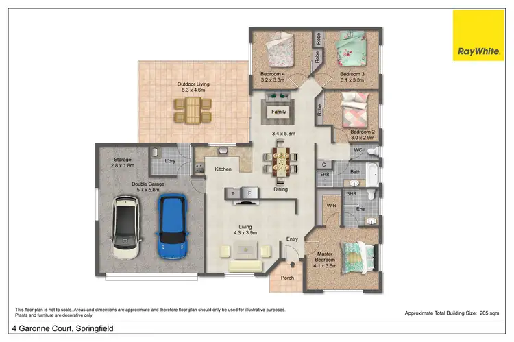 Floorplan of Homely house listing, 4 Garonne Court, Springfield QLD 4300