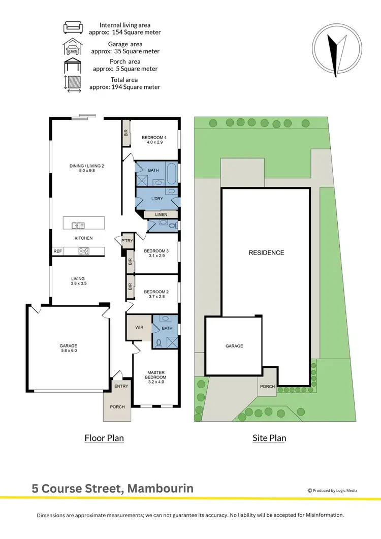 Floorplan of Homely house listing, 5 Course Street, Mambourin VIC 3024