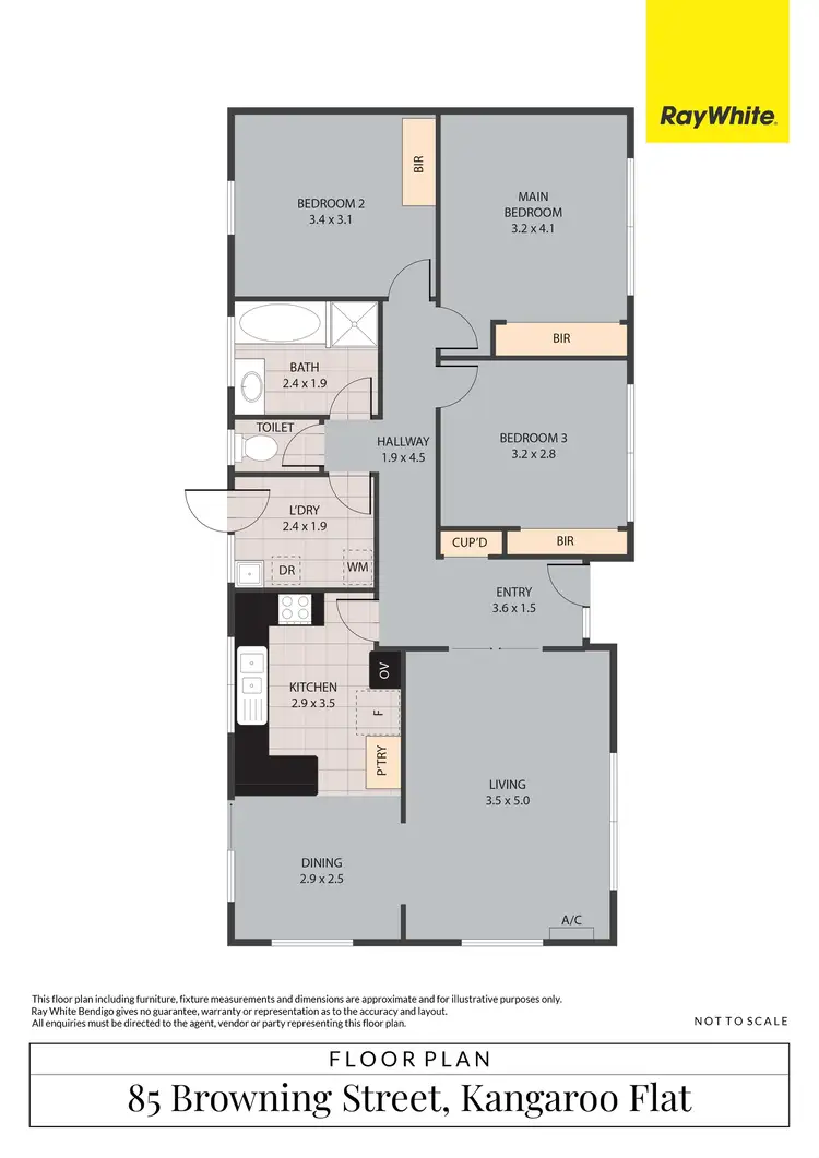 Floorplan of Homely house listing, 85 Browning Street, Kangaroo Flat VIC 3555