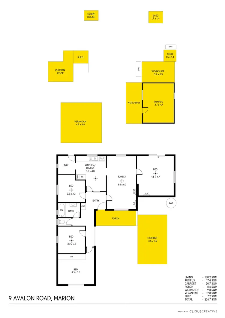 Floorplan of Homely house listing, 9 Avalon Road, Marion SA 5043