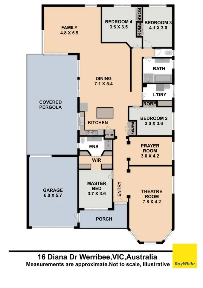 Floorplan of Homely house listing, 16 Diana Drive, Werribee VIC 3030