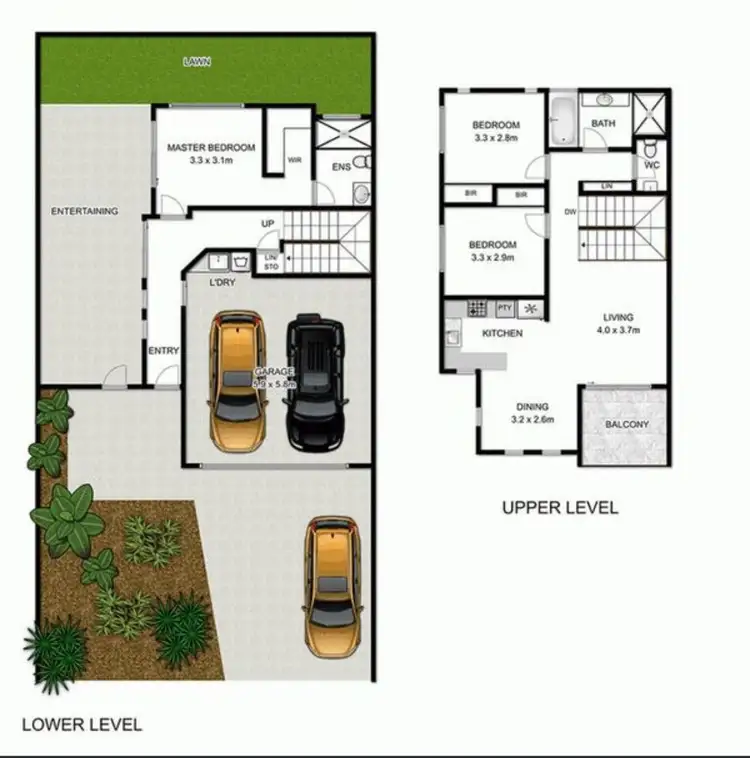 Floorplan of Homely townhouse listing, 3/13 Middle Street, Labrador QLD 4215