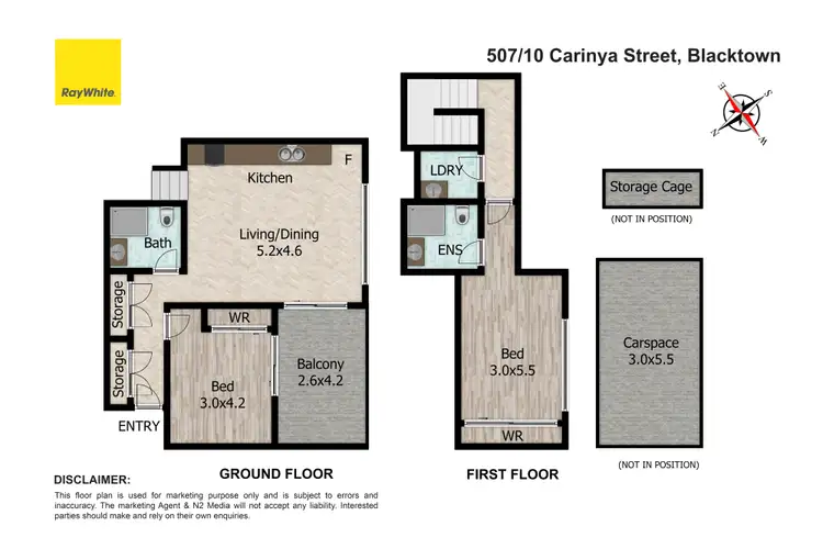 Floorplan of Homely apartment listing, 507/10-14 Carinya Street, Blacktown NSW 2148