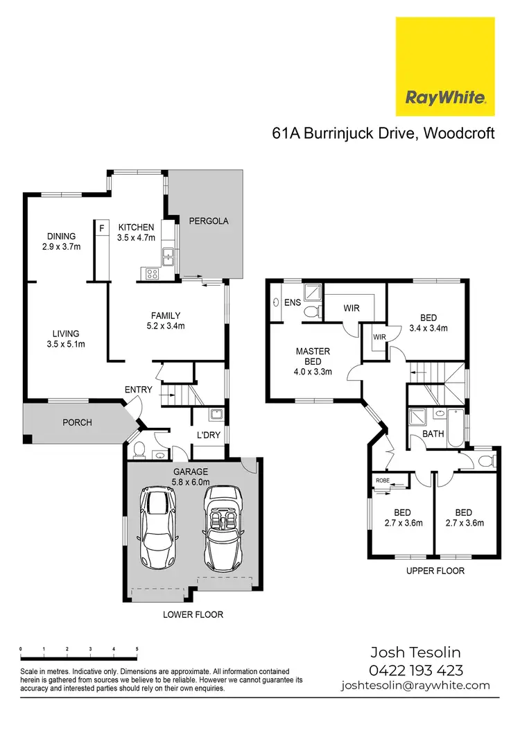 Floorplan of Homely house listing, 61A Burrinjuck Drive, Woodcroft NSW 2767