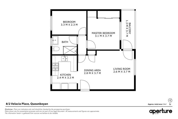 Floorplan of Homely unit listing, 8/2 Velacia Place, Queanbeyan NSW 2620