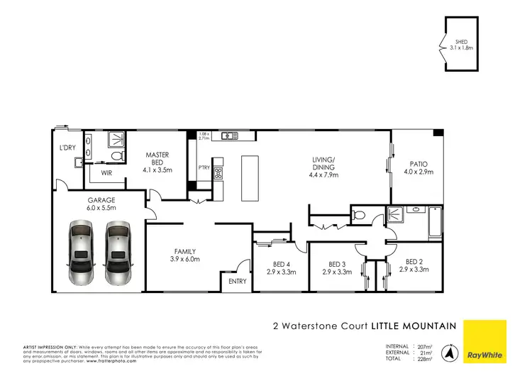 Floorplan of Homely house listing, 2 Waterstone Court, Little Mountain QLD 4551