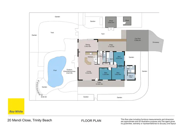 Floorplan of Homely house listing, 20 Mendi Close, Trinity Beach QLD 4879