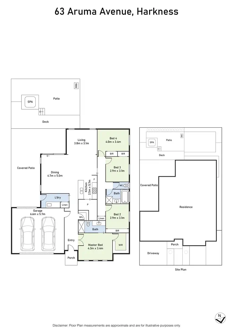 Floorplan of Homely house listing, 63 Aruma Avenue, Harkness VIC 3337