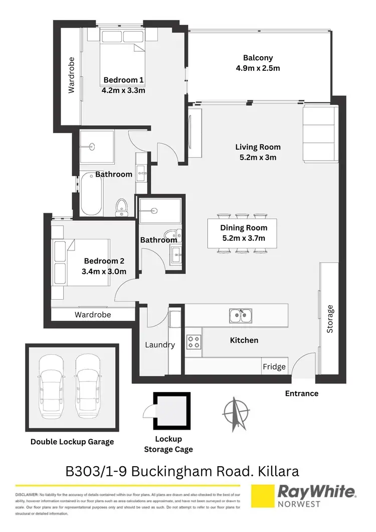 Floorplan of Homely apartment listing, B303/1-9 Buckingham Road, Killara NSW 2071