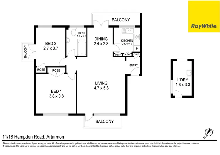 Floorplan of Homely unit listing, 11/18 Hampden Road, Artarmon NSW 2064