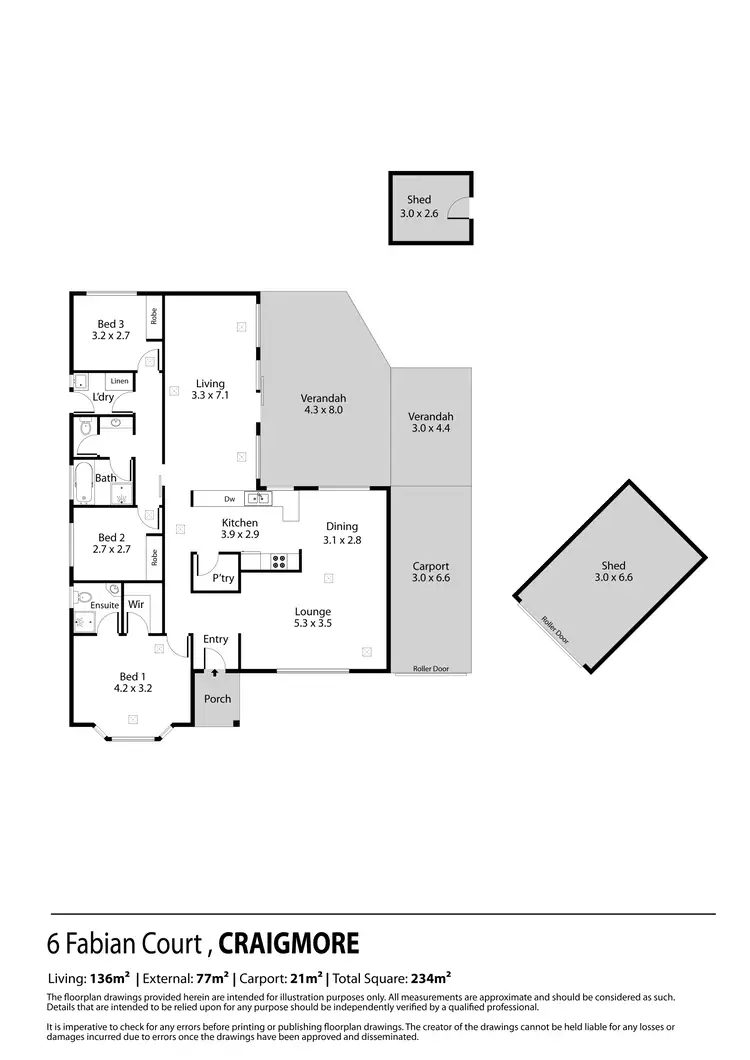 Floorplan of Homely house listing, 6 Fabian Court, Craigmore SA 5114