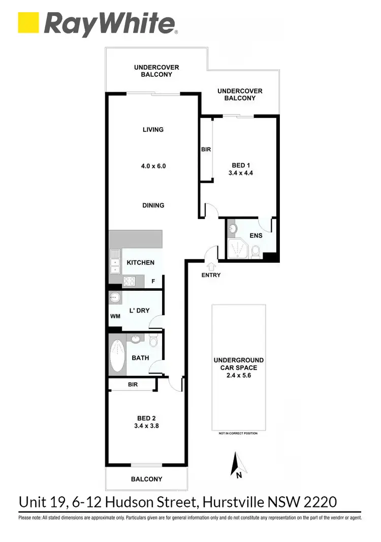 Floorplan of Homely unit listing, 19/6-12 Hudson Street, Hurstville NSW 2220