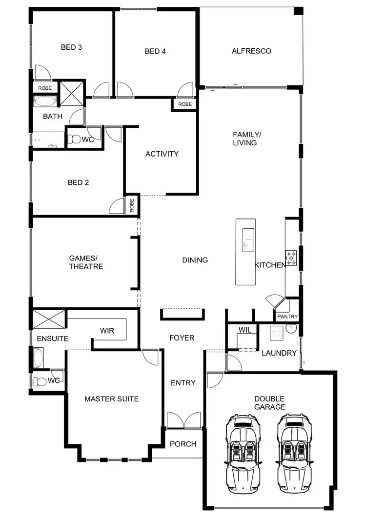 Floorplan of Homely house listing, 4 Senecio Way, Halls Head WA 6210