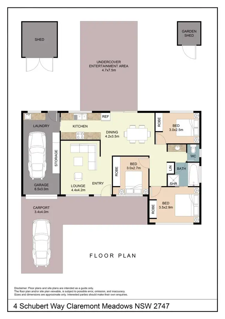 Floorplan of Homely other listing, 4 Schubert Way, Claremont Meadows NSW 2747