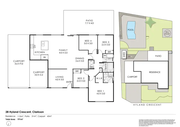 Floorplan of Homely house listing, 28 Hyland Crescent, Clarkson WA 6030