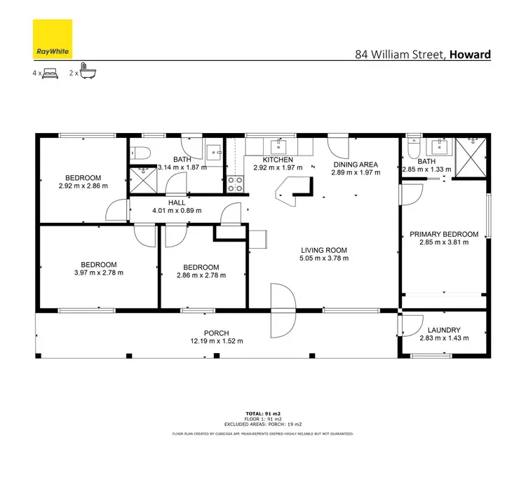 Floorplan of Homely house listing, 84 William Street, Howard QLD 4659