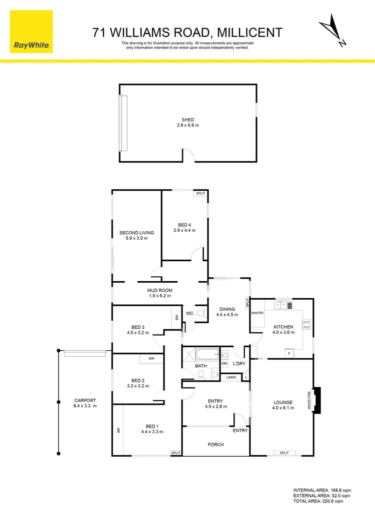 Floorplan of Homely house listing, 71 Williams Road, Millicent SA 5280