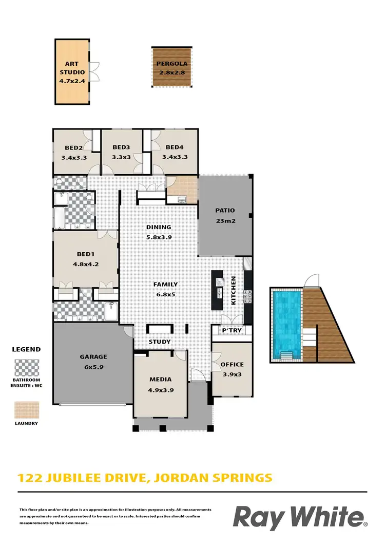 Floorplan of Homely house listing, 122 Jubilee Drive, Jordan Springs NSW 2747
