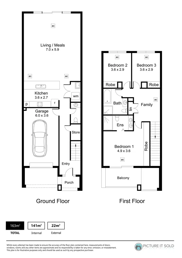 Floorplan of Homely townhouse listing, 6 Proclamation Road, Lightsview SA 5085