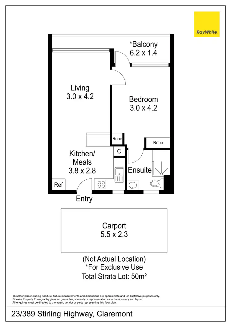 Floorplan of Homely apartment listing, 23/389 Stirling Highway, Claremont WA 6010