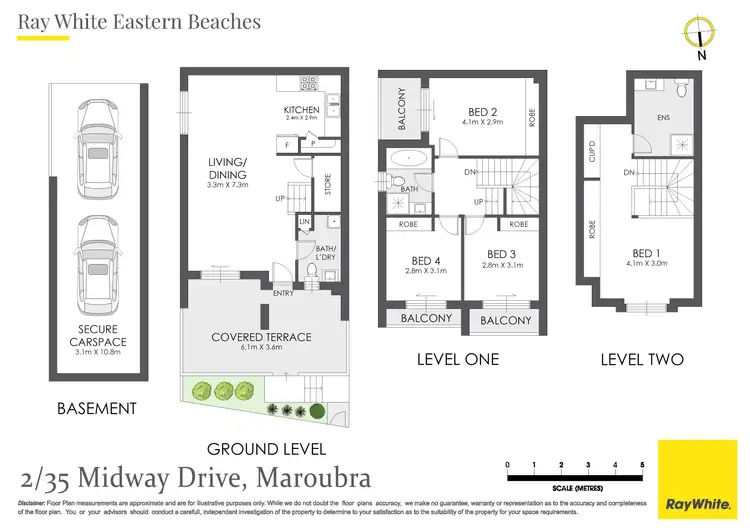 Floorplan of Homely townhouse listing, 2/35 Midway Drive, Maroubra NSW 2035