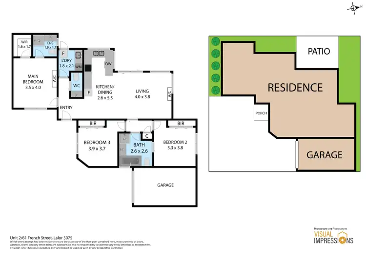 Floorplan of Homely unit listing, 2/61 French Street, Lalor VIC 3075