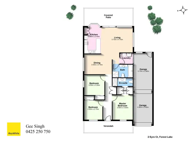 Floorplan of Homely house listing, 2 Eyre Court, Forest Lake QLD 4078