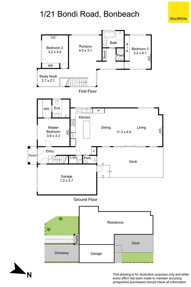 Floorplan of Homely townhouse listing, 1/21 Bondi Road, Bonbeach VIC 3196
