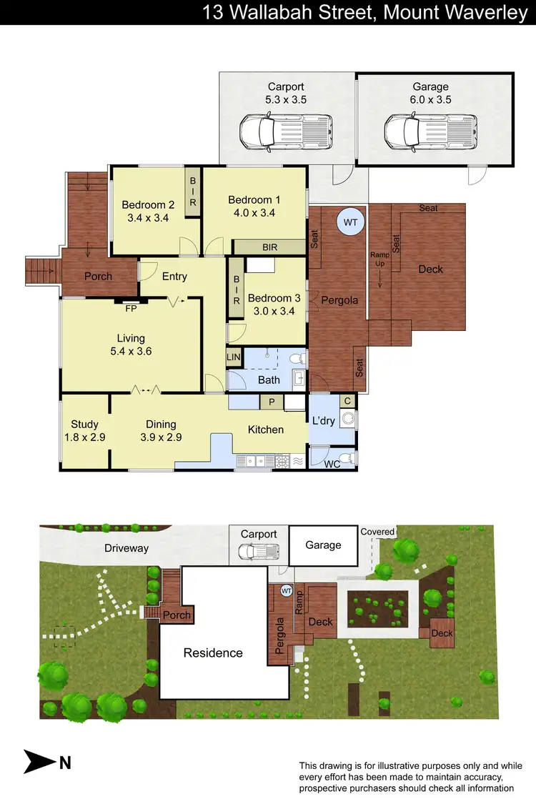 Floorplan of Homely house listing, 13 Wallabah Street, Mount Waverley VIC 3149